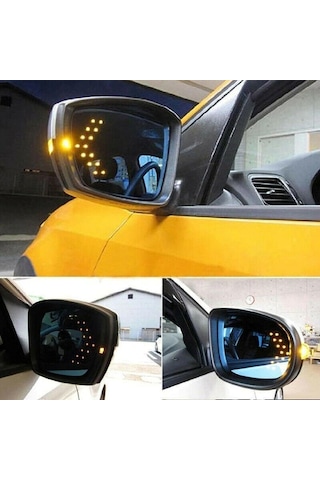 Renault R25 Uyumlu Ayna Gündüz Ledi Sinyal Gösterim 14 Ledli Amber