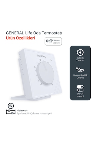 Mitra Ht10 Rf Kablosuz Oda Termostatı - Beyaz