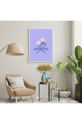 Leylaklar Duvar Tablosu Çerçeveli 3'lü Set Ahşap Renk 35 X 50 Boyut/ebat
