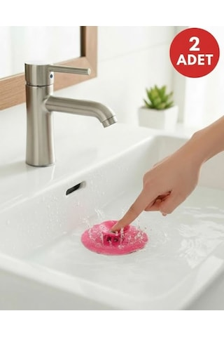 2 Adet Ufo Lavabo Küvet Tıkacı, Lavabo Banyo Gider Tıkacı, Koku Önleyici Duşa Kabin Tıkacı Çok Renkli
