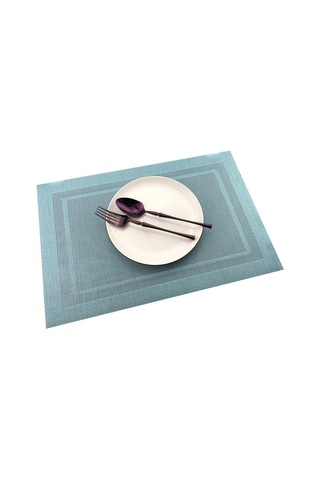 Mavi Tablemat 6 Adet Pvc Mutfak Yemek Placemats Masa Yemeği Mat Coaster Su Geçirmez Masa Pedi Bireysel Danteller Fincan Paspaslar Mavi