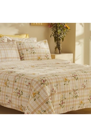 Minella%100 Pamuk, Soft Touch Çift Kişilik Nevresim Takımı, Sarı Genel