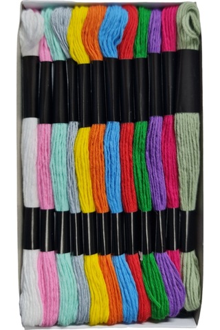 Muline Iplik Seti 24 Adet Çile 24 Renk Çeşidi