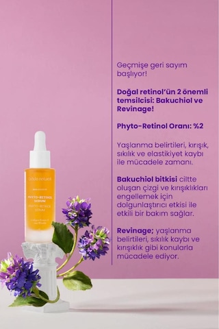 Bade Natural Bakuchiol Phyto Retinol Yüz Serumu Yaşlanma Ve Kırışıklık Karşıtı 30 ML