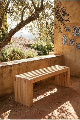 Dora Bench Naturel Bank 32 X 100 Ham Ladin Ağacı Ahşap