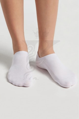 Kral Socks Kadın - Erkek 8 Çift Cotton Dikişsiz Soft Görünmez Penye Patik Bilek Çorap Beyaz