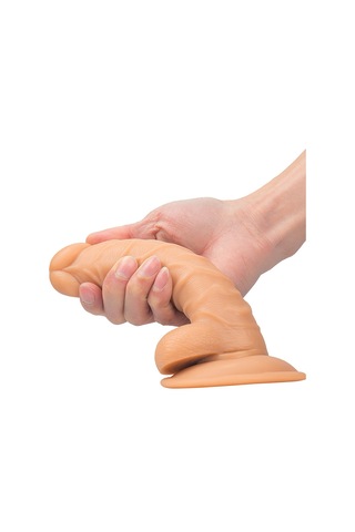 River World Dildo Pe Nis Damarlı Vantuzlu 18 Cm