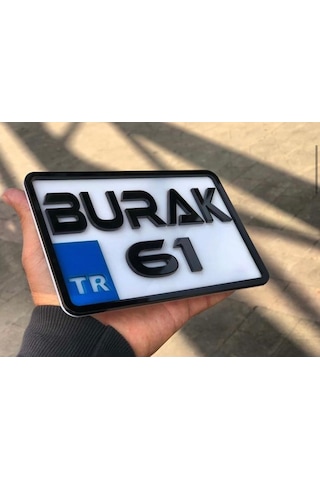 Appcity Isme Özel Kabartma Pleksi Dekor Motor Plaka 456486229