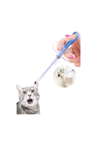 Kedi Köpek Hap Yutturma Enjektörü Yumuşak Hap Yutturma Aparatı Silikon Yedek Uçlu