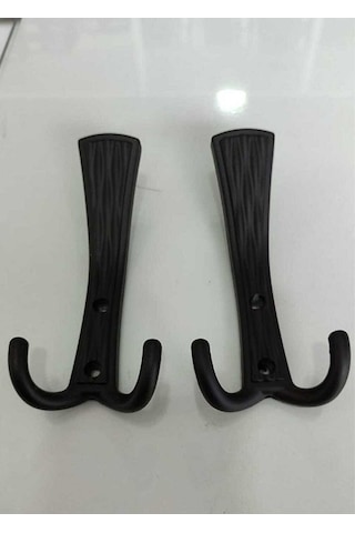 Troy Portmanto Vestiyer Duvar Dolap Elbise Askısı Siyah Metal Mobilya Kapı Askılığı Askılık 5 Adet Siyah