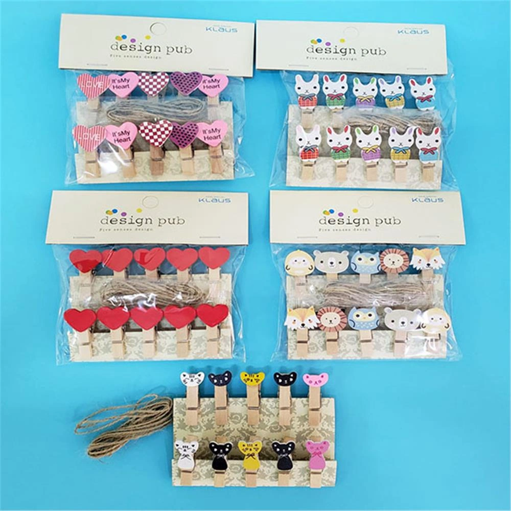 Ahşap Notluk Mandal Kız Tasarımlı