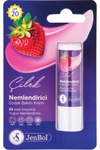 Jenbol Lip Balm Nemlendirici Dudak Bakım Kremi Çilek Spf 20 5 Gr