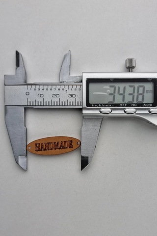 Dikilebilir Deri Oval Handmade Etiketi Taba 5 Adet