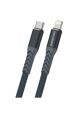 Polosmart Psm118 Type-c To Lightning 20w Hızlı Şarj Ve Data Kablosu 1.2 Metre Gri