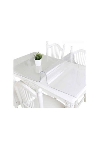 80X170 Şeffaf Pvc Masa Örtüsü 1,7 Mm Masa Koruyucu Saydam Renk Ma