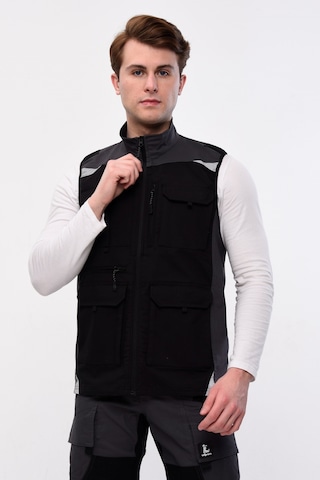 Uniprom Yelek Likralı Madrid Model 10 Cepli Yazlık Siyah