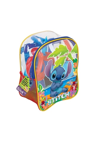04063 Stitch Resimli Sırt Çantası Plaj Seti