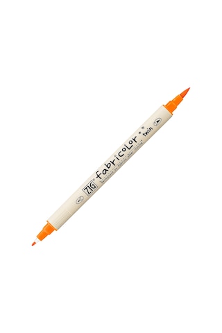 Zig Fabricolor Twin - Çift Uçlu Kumaş Kalemi - Orange