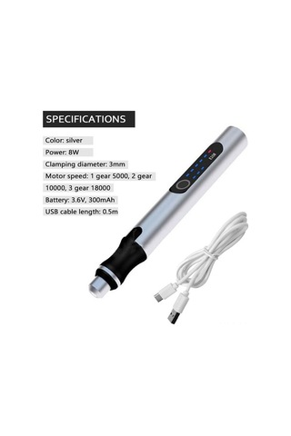 Novahub Çok Yönlü Oyma Kalemi, 3 Hızlı, Şarj Edilebilir, Led Ekranlı, Metal Ahşap İçin İdeal