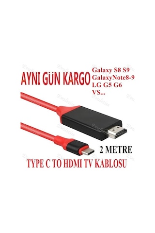 Usb Type C 3.1 To Hdmi Çevirici 4330A Galaxy S9/S10 Note 9 LG Uyumlu G5