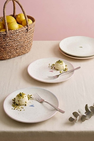 Livia Ege 4'lü Pasta & Sunum Tabağı 20 Cm Çok Renkli