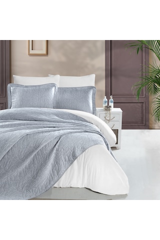 Schafer Shine Yatak Örtüsü Seti -3 Parça -İndigo Çok Renkli