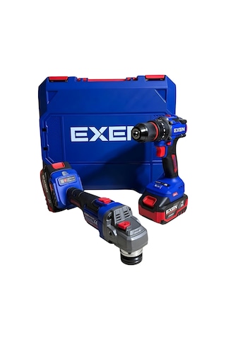 Exen EN204 21V 4AH EX018023 Kömürsüz Şarjlı Makina 2'li Set