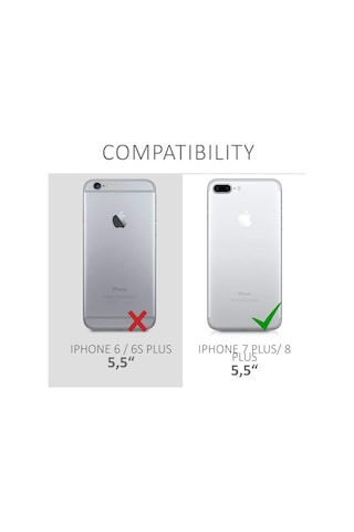 Teknomoda Apple Uyumlu iPhone 7 PLUS Kılıf Boyun Omuz Askılı iPli Anti Şok Köşe Korumalı Şeffaf Silikon