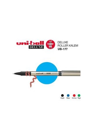 Roller Kalem Bilye Uç Uni Deluxe Fine Ub-177 0.7 Mm Mavi