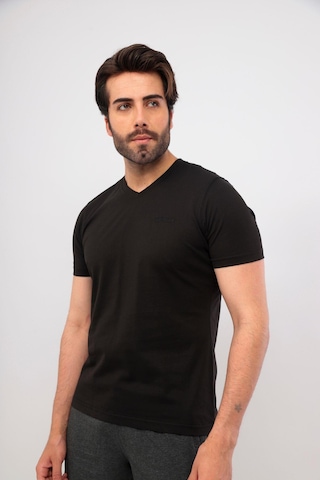 Fore Sport Erkek V Yaka T-shirt Siyah