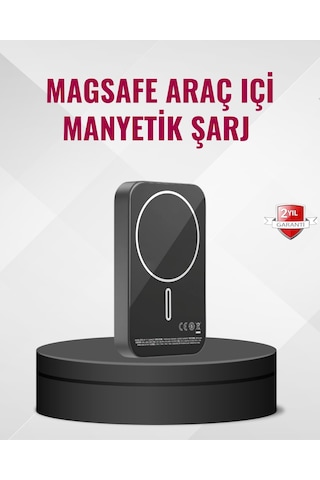 Tek Magsafe Araç Telefon Tutucu 15w Hızlı Şarj Type-c Girişli Najmaddin