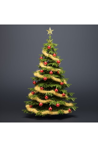 Yılbaşı Altın Simli Yıldız Çam Ağacı Tepeliği 14 Cm