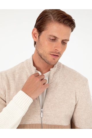 Pierre Cardin Erkek Ekru Hırka Triko 50296434-vr019 Ekru