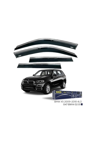 Bmw X5 2009-2018 - Kromlu Cam Rüzgarlığı 4lü Parça