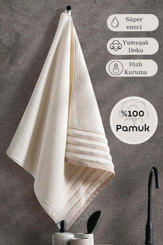 Tekli Havlu Mıcro Pamuk Eco Karna Vesta - 50 X 90 Pudra