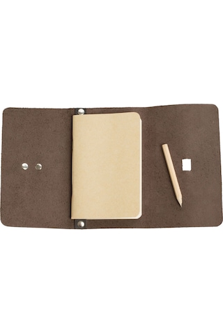 Milan Deri Küçük Defter Gri