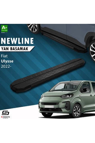 S-dizayn Fiat Ulysse Kısa Şase Newline Siyah Yan Basamak 213 Cm 2022 Üzeri A+ Kalite