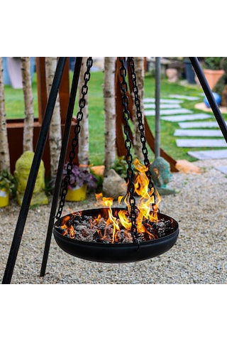 Askılı Şömine 50 Cm Siyah