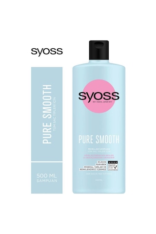 Syoss Pure Smooth Micellar Ağırlaştırmayan Silikonsuz Şampuan 2 x 500 ML