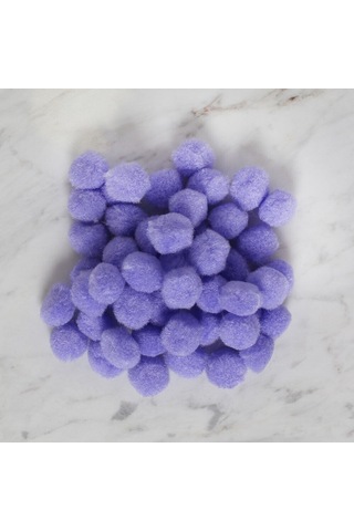 Loren Crafts 2 Cm 100 Adet Lila Ponpon