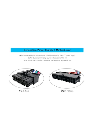 14 Pin Psu Power Supply To 24 Atx Dönüştürücü 4981 Kablo Çevirici