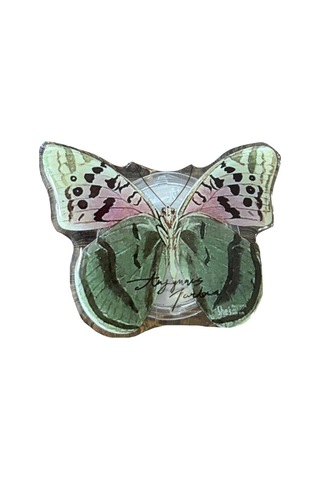 E2m Pop Socket Telefon Tutucu Benekli Kelebek Yeşil Yeşil