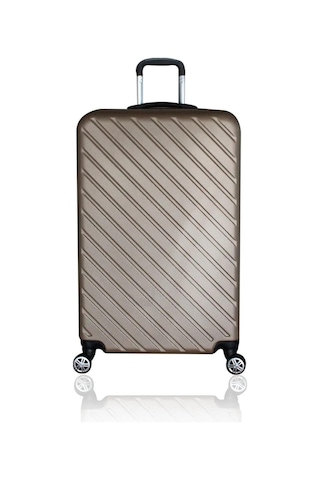 Abs Kullanışlı Renkli Büyük Boy Valiz Gold