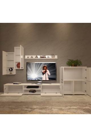 Decoraktiv Eko 6 Slm Dvd Tv Ünitesi Tv Sehpası Beyaz
