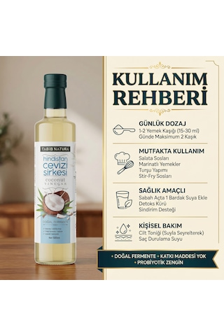 Tabib Natura Hindistan Cevizi Sirkesi 500 ML