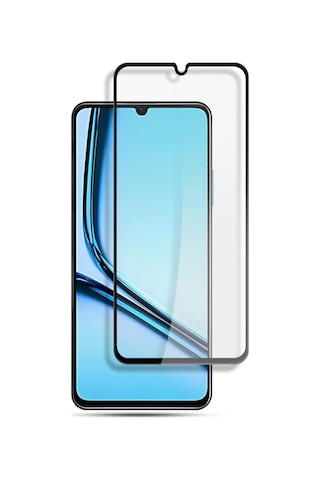 Forzacase Realme Note 50 İle Uyumlu Çerçeveli Tam Kaplayan Temperli Ekran Koruyucu - Fc003