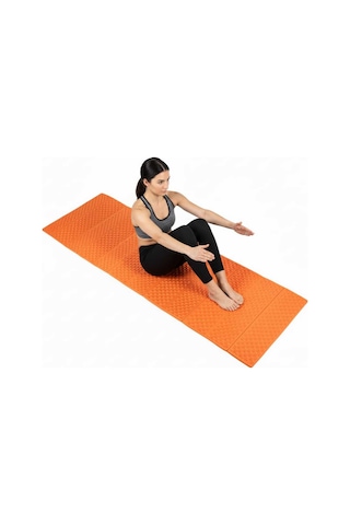 Ultra Hafif Katlanır Yoga & Pilates Matı - Yer Kaplamayan 10 Mm. Turuncu