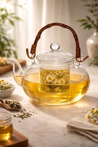 Cam Demlik 800ml Siyah Bitki Çay Yapıcı Ev Yaşam Mutfak Sofra İçecek Hazırlama Ürünü Çok Renkli