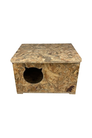 Goxawee Kedi Evi Dış Ortam Uygun Ahşap Kedi Evi Osb 50x45x34 Cm