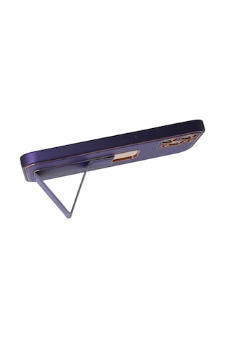 Newface - 182 - Apple iPhone Uyumlu 12 Pro Max Kılıf Coco Deri Standlı Kapak - Csmo-tex - - Mor